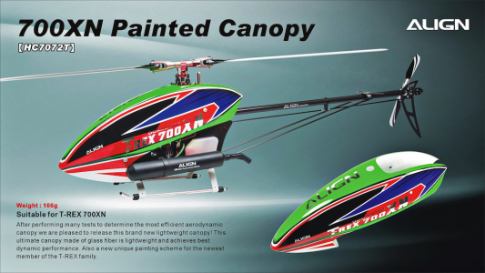 Kabina (Kanopa) pro T-REX 700XN Painted HC7072 - Kliknutm na obrzek zavete