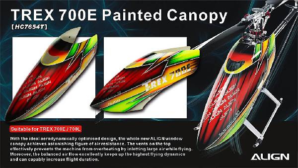 Kabina (Kanopa) pro T-REX 700E Painted HC7654 - Kliknutm na obrzek zavete