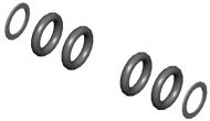 Tlumc gumy rotorov hlavy extra tvrd pro LOGO 600 SE - Kliknutm na obrzek zavete