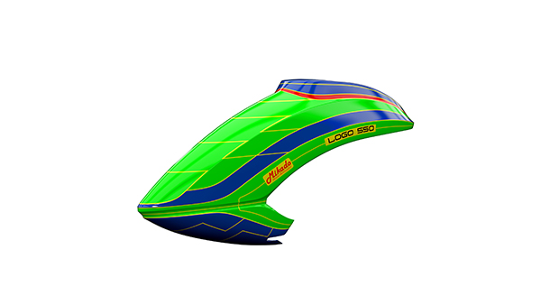 Kabina (Kanopa) pro LOGO 550 neon-green/blue - Kliknutm na obrzek zavete