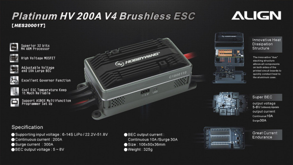 Regultor RCE-BL200A Brushless ESC HES20001 - Kliknutm na obrzek zavete