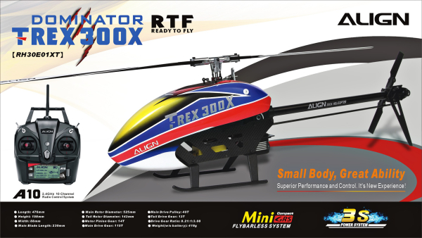 T-REX 300X RTF RH30E01XW - Kliknutm na obrzek zavete