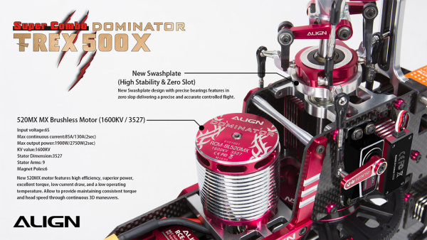 T-REX 500X Combo RH50E17X - Kliknutm na obrzek zavete
