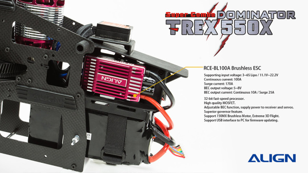 T-REX 550X Dominator Super Combo RH55E20X - Kliknutm na obrzek zavete